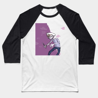 Mn With Knife Baseball T-Shirt